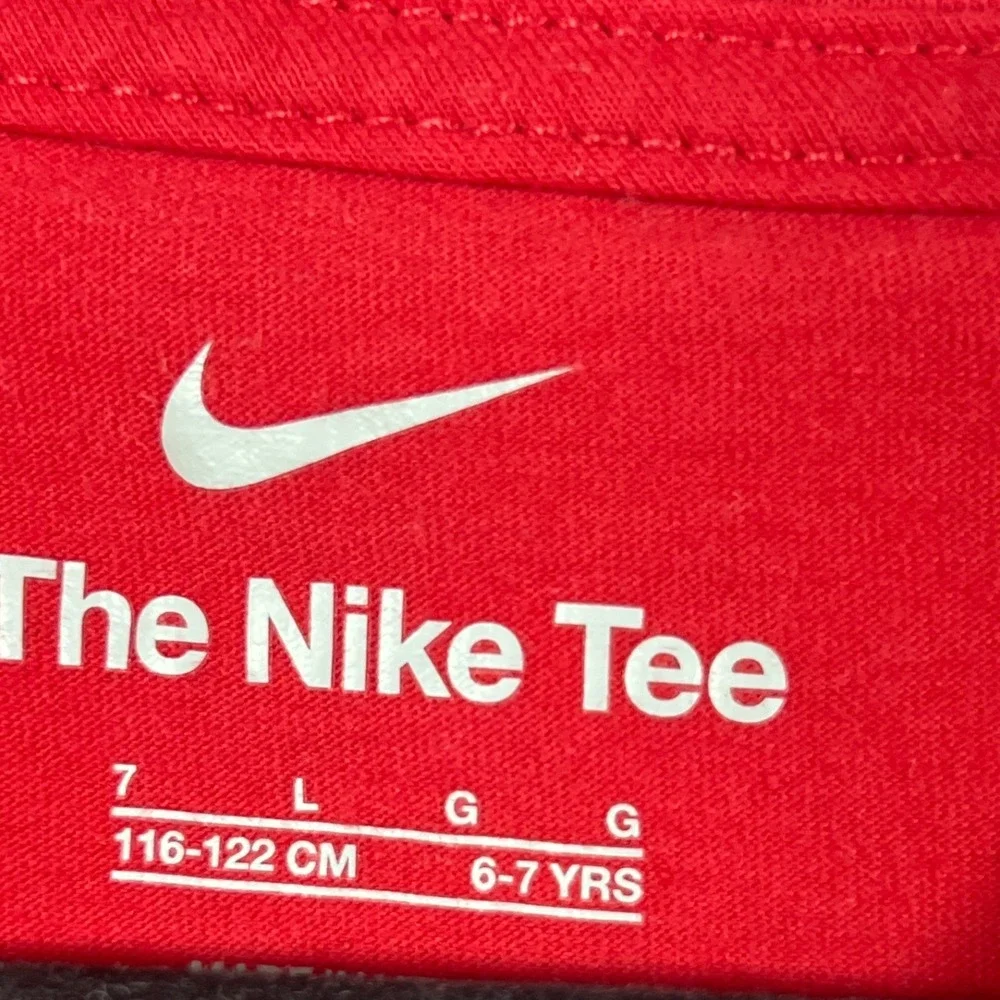 Nike Kids Red Baseball Short Sleeve Athletic Sporty Tee Shirt Boys‎ 7 Sportswear